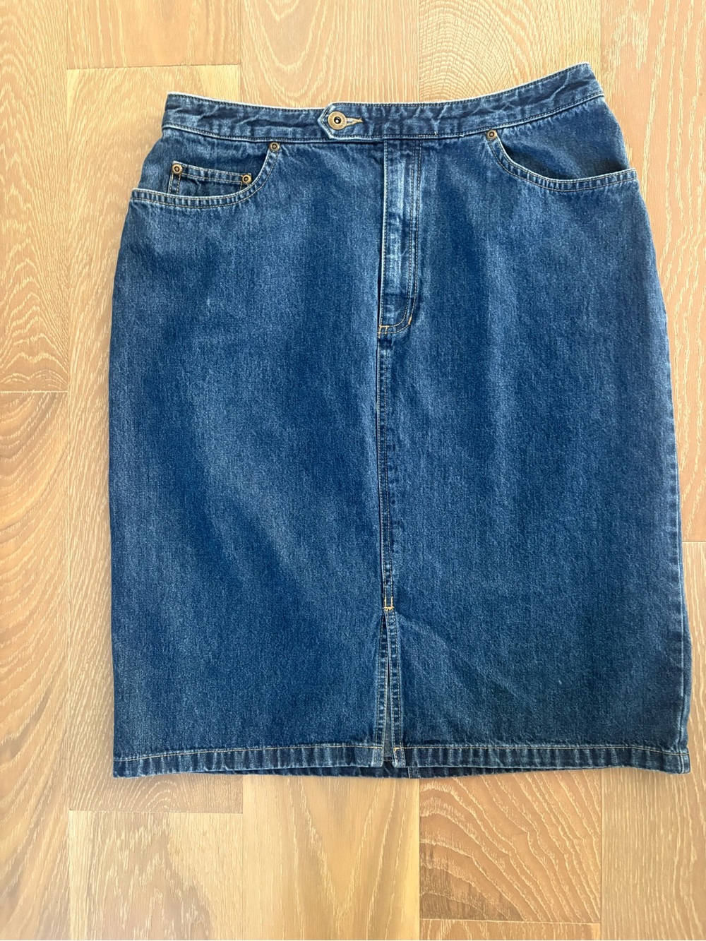 Liz Claiborne Dark Blue Denim Pencil Skirt
